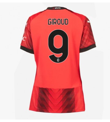 AC Milan Olivier Giroud #9 Replika Hjemmebanetrøje Dame 2023-24 Kortærmet